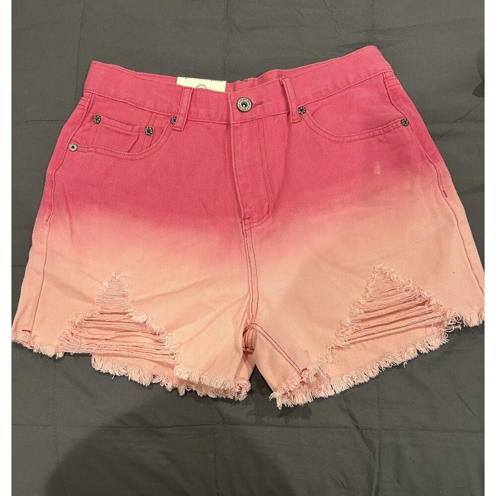 Umgee Pink Ombré Denim Shorts Size 7 New With Tags